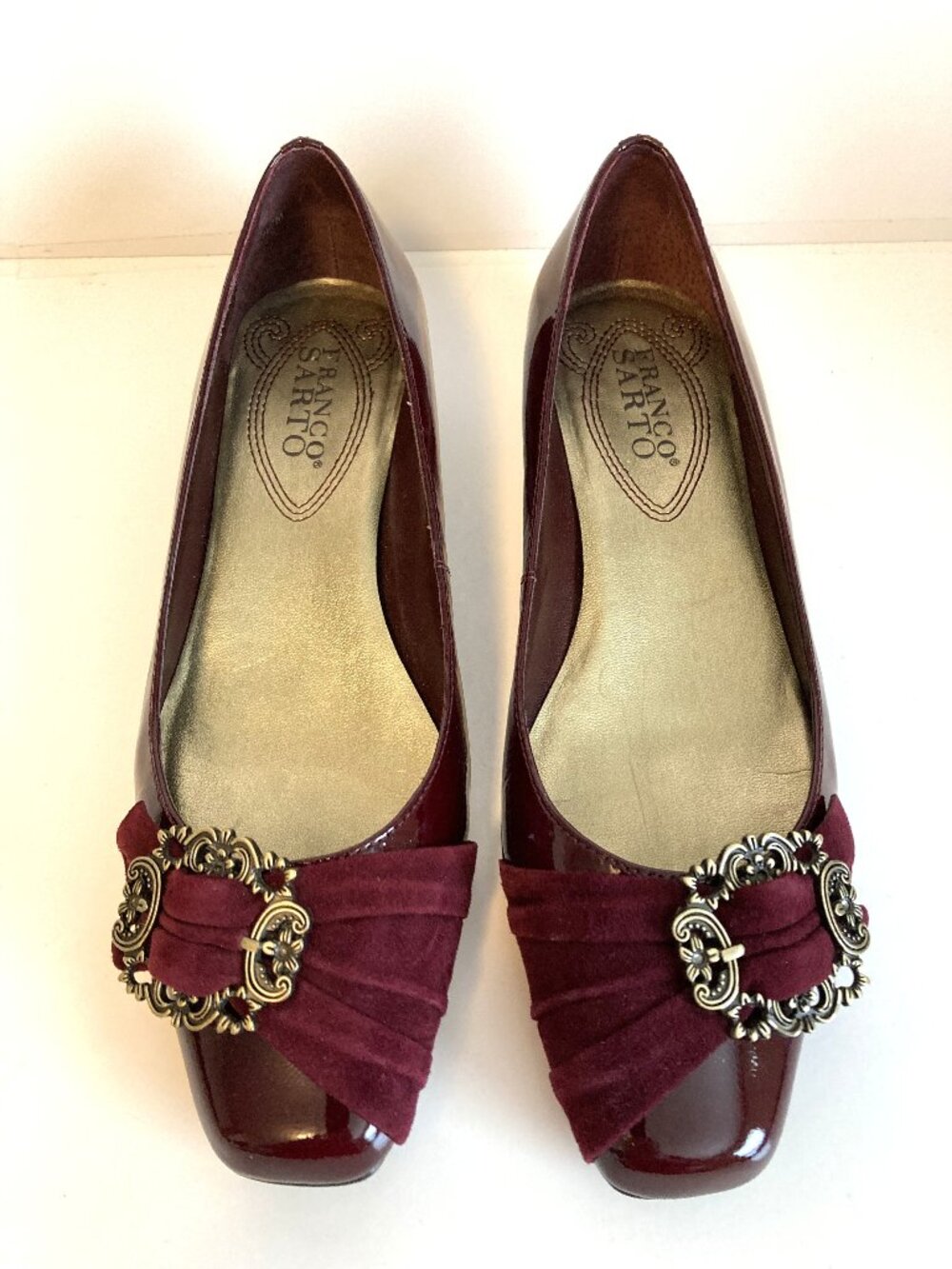 Franco Sarto Patent Leather Dress Pumps – Burgundy 7.5M